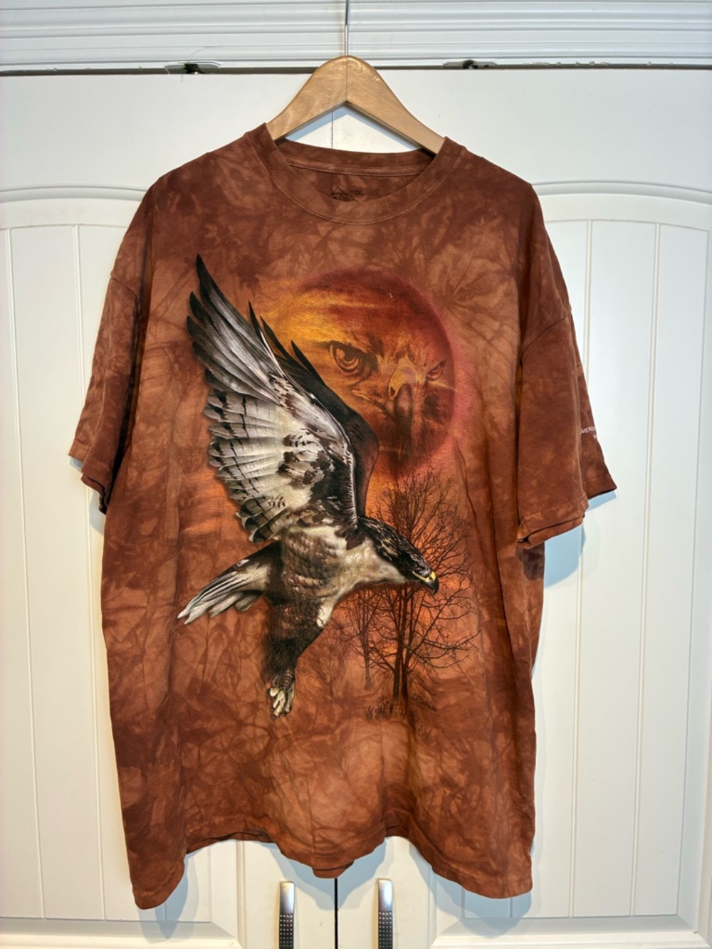 The Mountain Brown Tie-Dye Eagle Graphic Tee Size XXL